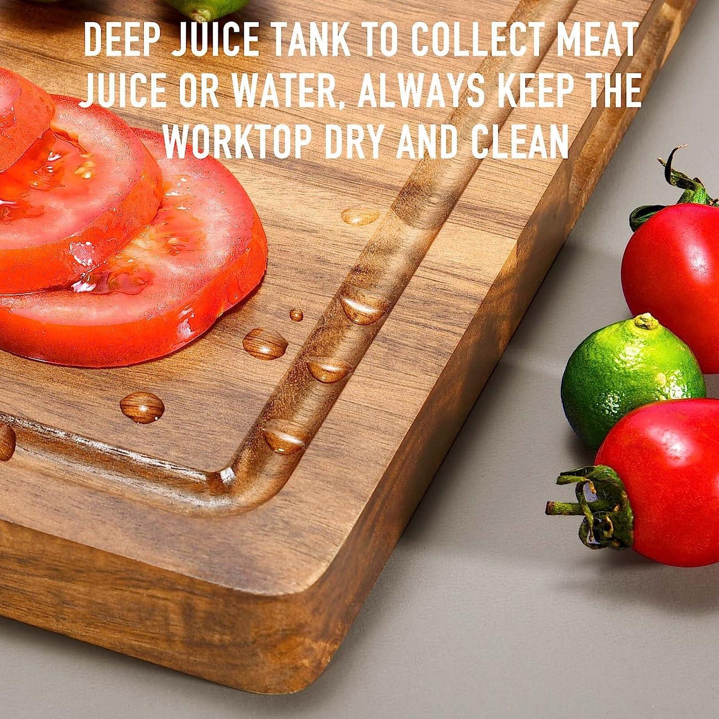 Wood Cutting Boards for Kitchen, Large Charcuterie boards, Reversible Wooden Chopping Board-3