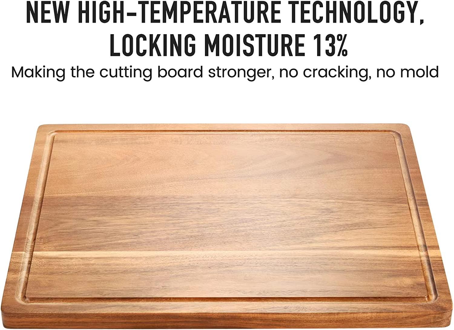 Wood Cutting Boards for Kitchen, Large Charcuterie boards, Reversible Wooden Chopping Board-1